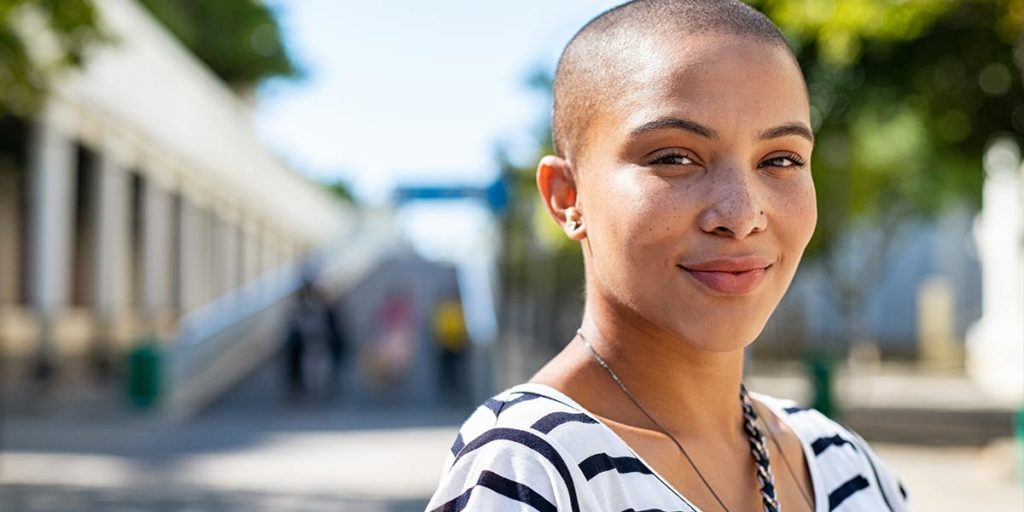 woman smiling
