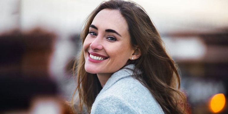 woman smiling