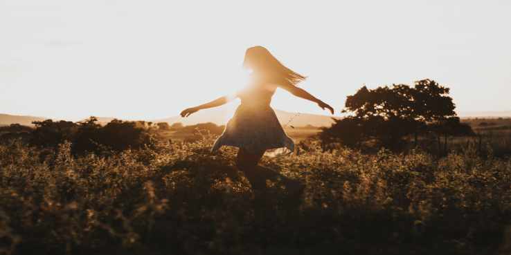 woman in a field
