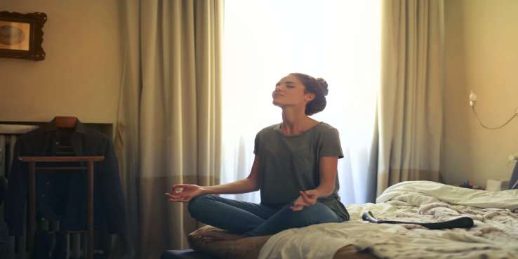 Girl meditating