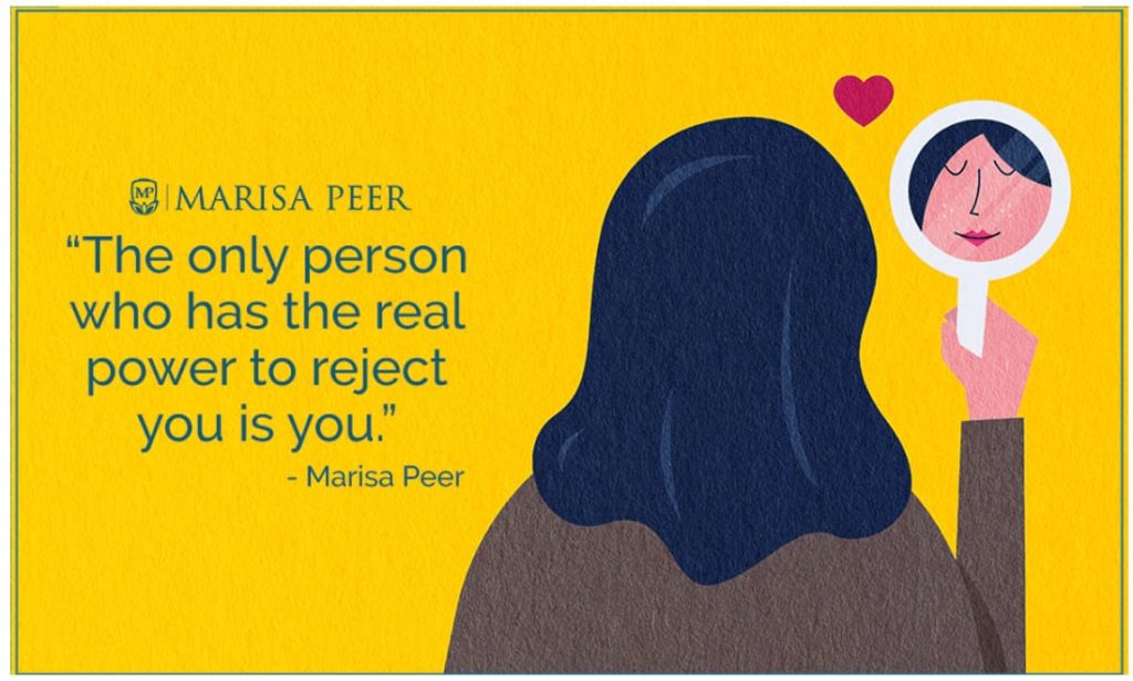 How to deal with rejection? Quote: The only person who has real power