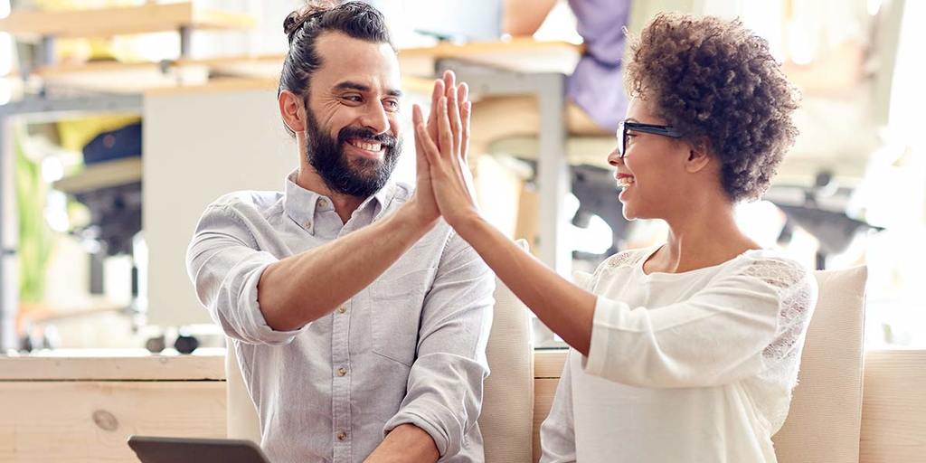 how to stop being insecure in a relationship couple high-fiving
