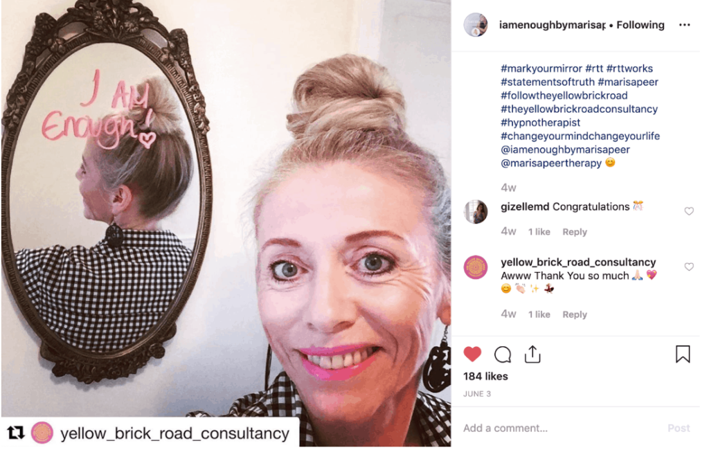 facebook comments about I am enough